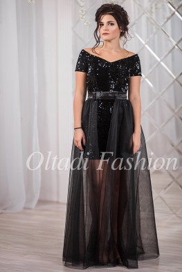 Вечернее платье со съемной юбкой